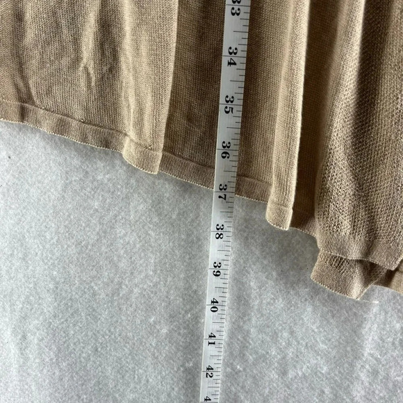 Woman Within Cardigan Women's Sz 2X Brown Open Front Draped Knitted Stretch - Picture 5 of 13